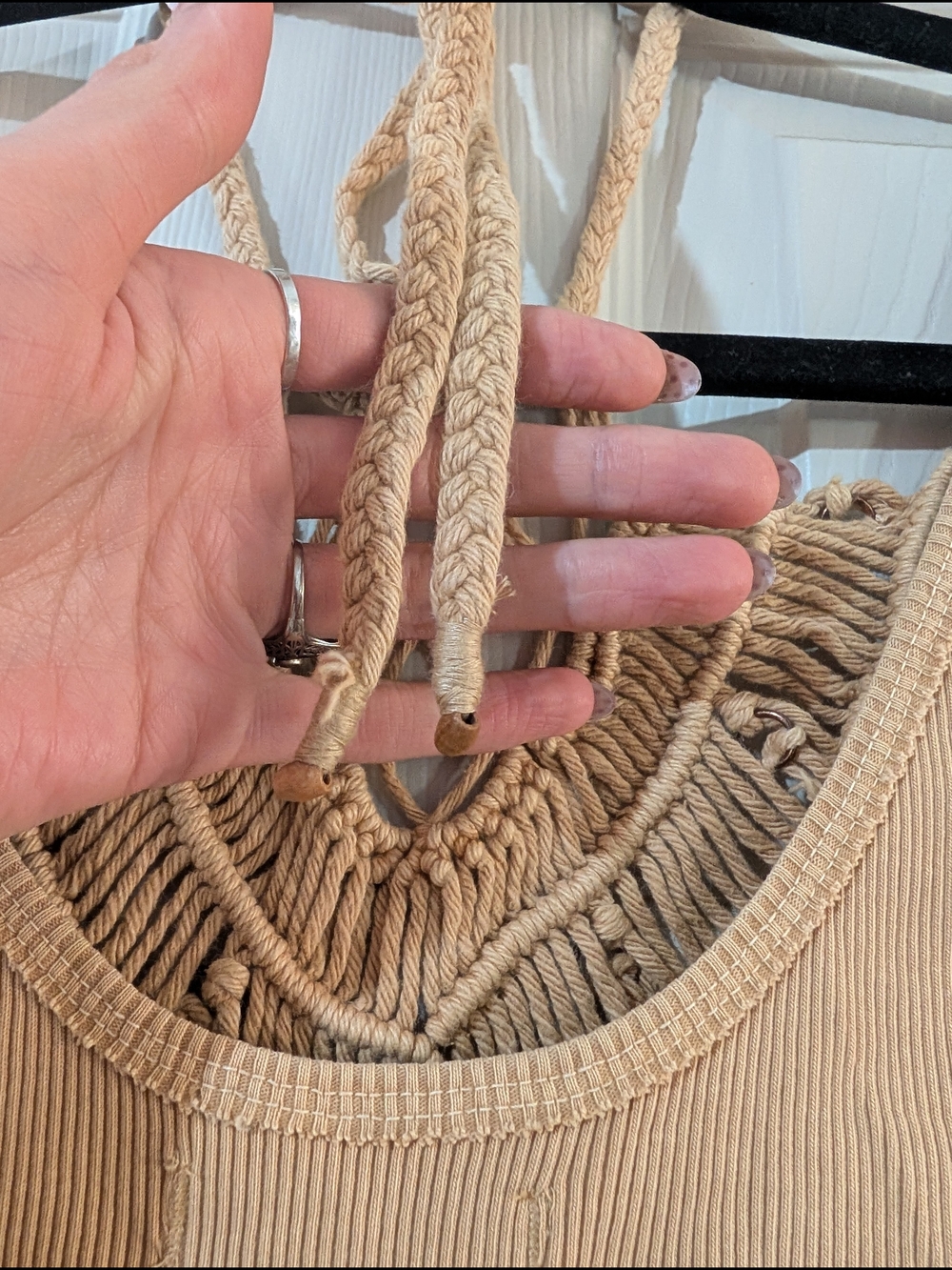Free People Crochet Ribbed Tank - Picture 4 of 5